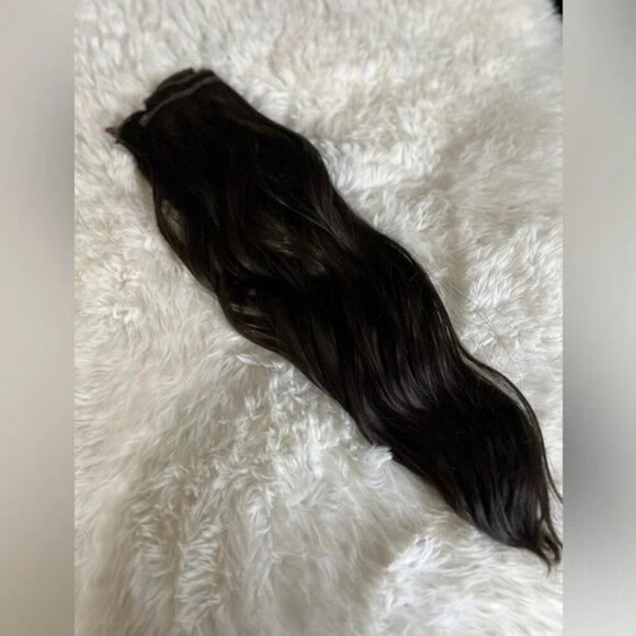 Dark Brown Hair Extensions with Clips - Picture 3 of 4